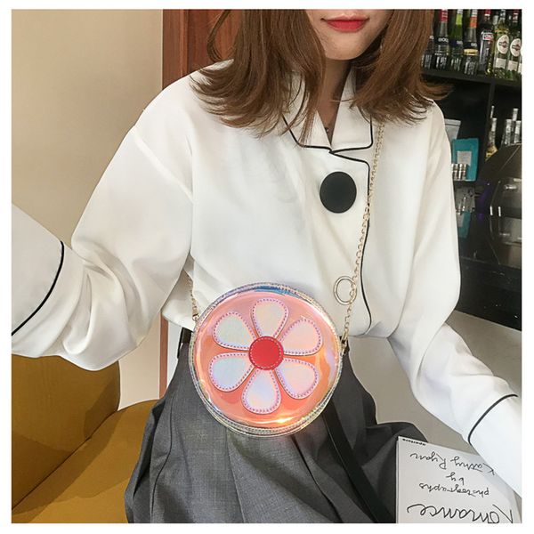 

women sunflower laser transparent crossbody bags messenger shoulder beach bag