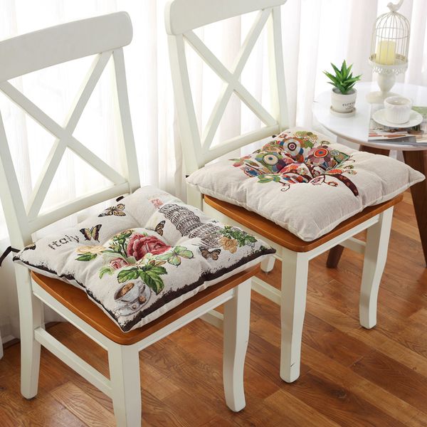 

kids cartoon pattern chair cushion mat winter thicken seat cushion for office dining room chair 12 colors soft cushions 43*43cm