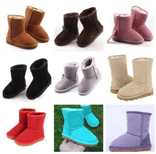 

new real australia high-quality kids boys girls children baby 5281 warm snow boots teenage students snow winter boots xmas gift, Black