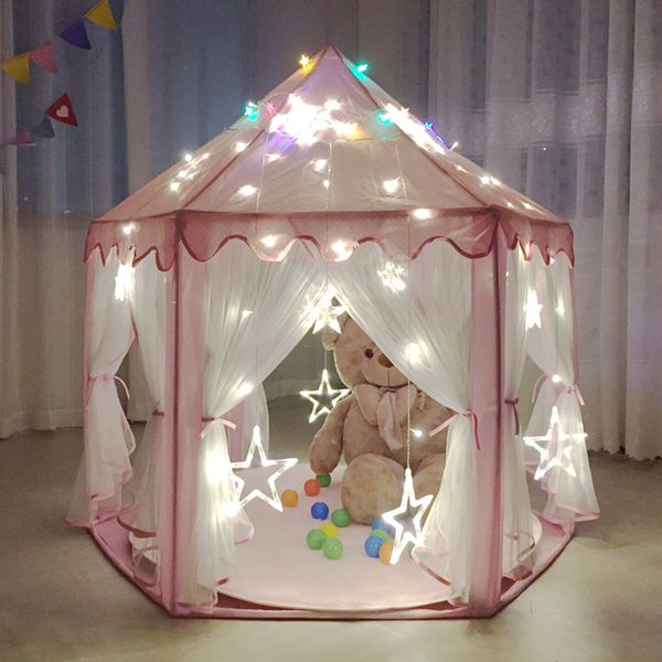 

new portable toy tents ins children princess castle play game tent fairy house fun indoor outdoor playhouse toy kids xmas gifts an2876
