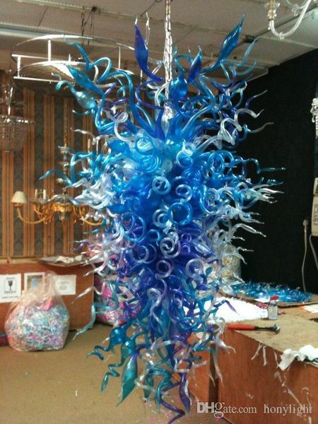 

christmas lights classic blue glass large chandelier led lights style blown glass chandelier for l lobby decoration