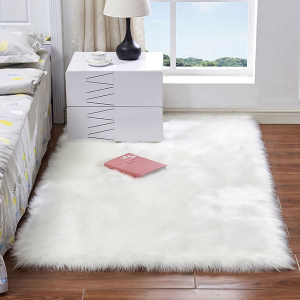 

australian faux wool leather sofa carpet mat bedroom long blanket for home office