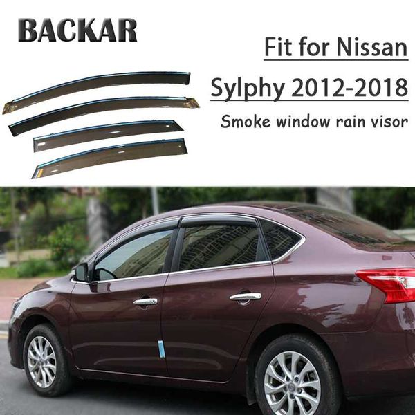 

backar auto car windows rain wind styling sun shield deflector visor trim for nissan sylphy 2012 2013 2014 2015 2016 2017 2018