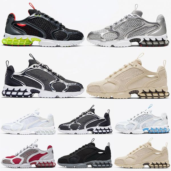 

2020 zoom spiridon sand lemon venon metallic siliver triple white pure platinum university blue men women trainers sneakers, White;red