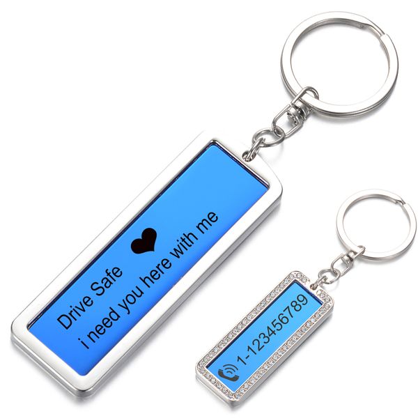 

creative keychain men key ring letter "drive safe i need you here key chain " father's day keyring gifts for daddy father sl, Silver