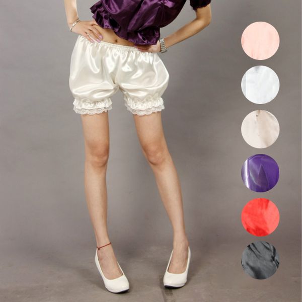 

fashion women girls safety shorts lolita cosplay lace pumpkin bloomers short under pants bmf88, Black;pink