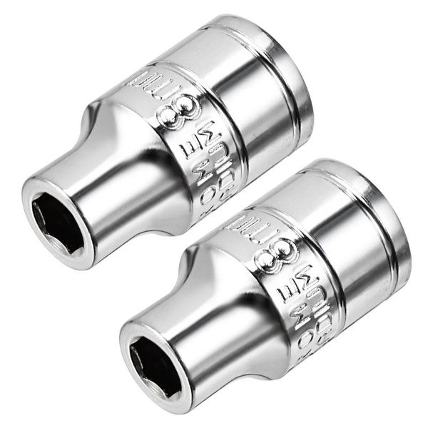 

uxcell 2pcs 1/2-inch drive 8mm 6-point shallow socket