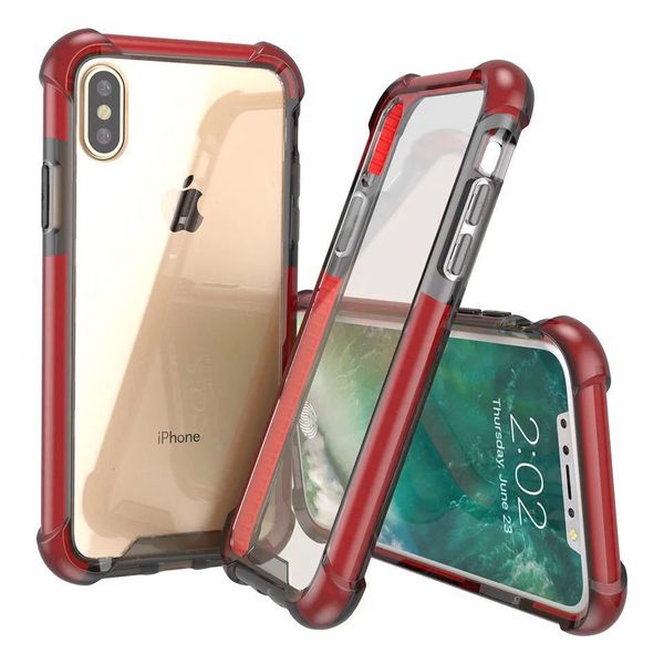 

for iphone xs max armor case 4 edges anti-crash case for goophone x 3in1 pc+tpu+tpe designer phone case