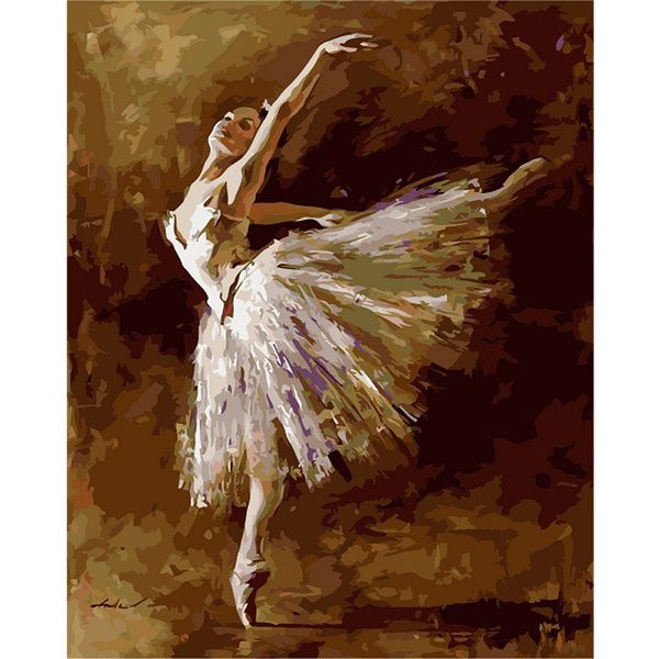

paintings framed digital oil painting by numbers diy home decoration craft unique gift picture paint on canvas ballet dancer 40*50cm