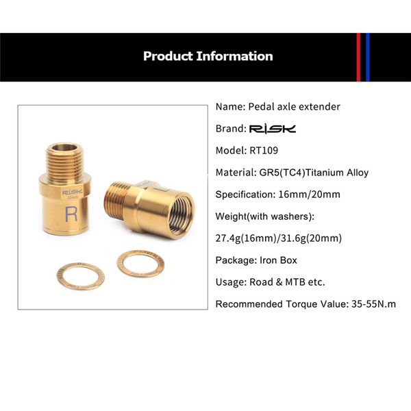titanium pedal extenders