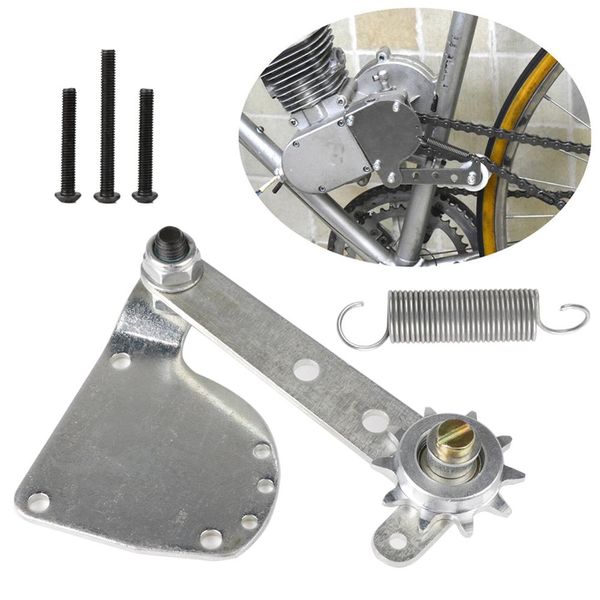 

2019 new spring loaded chain tensioner fit for 49cc 50cc 66cc 80cc engine motorized bike silver
