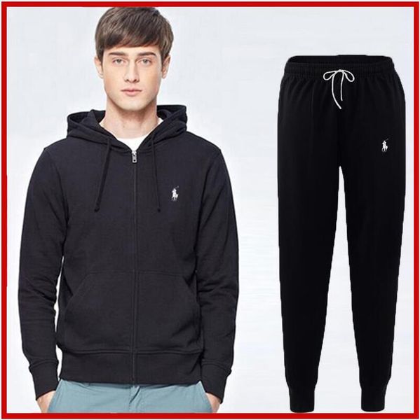 black and white polo sweat suit