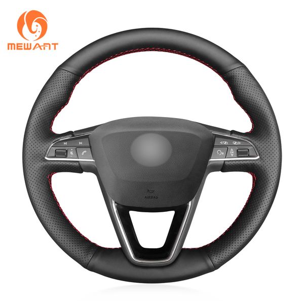 Custom Suede Leather Steering Wheel Cover for Seat Leon 5F Mk3 Ibiza 6J Tarraco