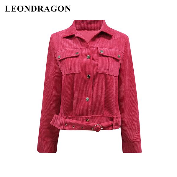 

thick autumn winter warm ladies red corduroy coats party club pockets outerwear women short jackets cardigan bomber, Black;brown