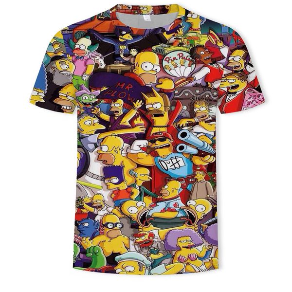 

mens designer cartoon printed round collar short sleeves, White;black