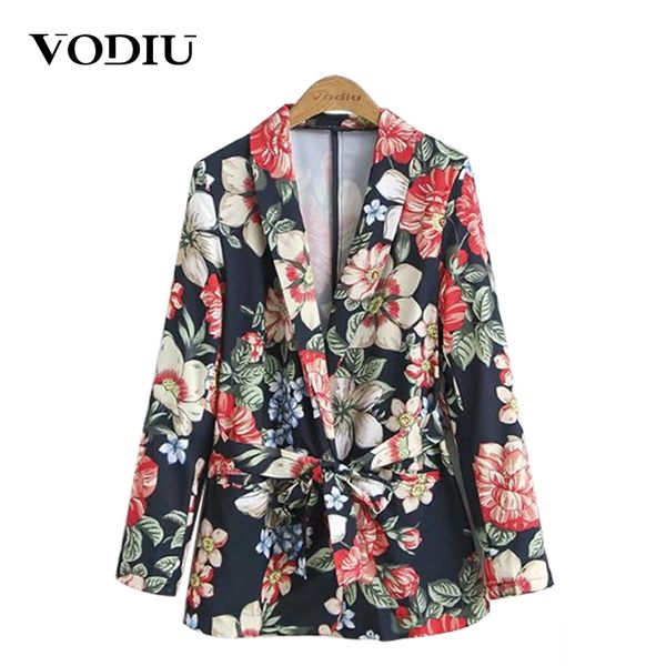 

vodiu женщина blazer женщина костюм куртка женский цветочный vintage женские пиджаки пояса blazer пиджаки пиджаки и куртки, White;black