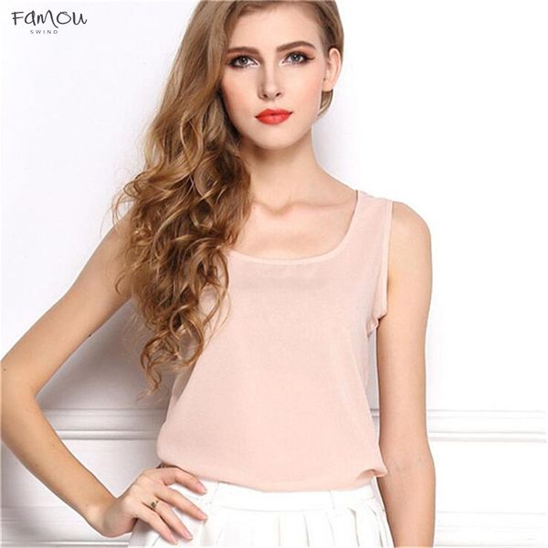 

Women Hot Slim Sale Tank Tops Casual Thin Light Style Women T-Shirt Sleeveless Chiffon Vest Ladies Clothing