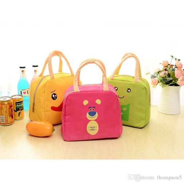 

япония корея творческого мультфильм симпатичного bento еда изолированной сумка ткань оксфорд алюминий фильм открытого пикник lunch box handh