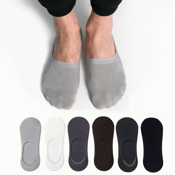 

modal thin short socks cotton deodorization invisible soft low cut socks mens short no show crew male silica gel antiskid summer, Black