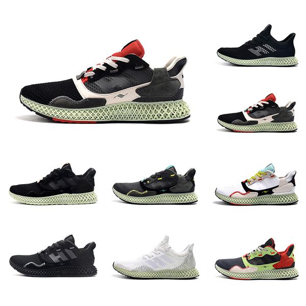

2019 triple black carbon mens zx 4000 futurecraft 4d running shoes trainers for men zx4000 carbon male sports rainer sneakers 36-45