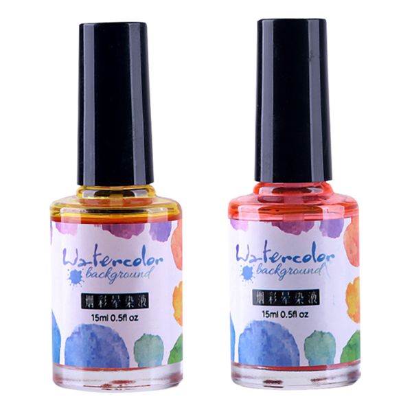 

abvp 2 pcs 15ml nail polish ink gel watercolor gradient pattern nail art manicure decor marbled gradient japanese water dyeing s