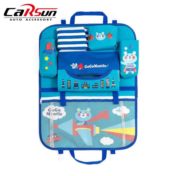 

cartoon car seat back organizer storage hang bag stowing tidying baby travel automobiles interior accessories protector cover
