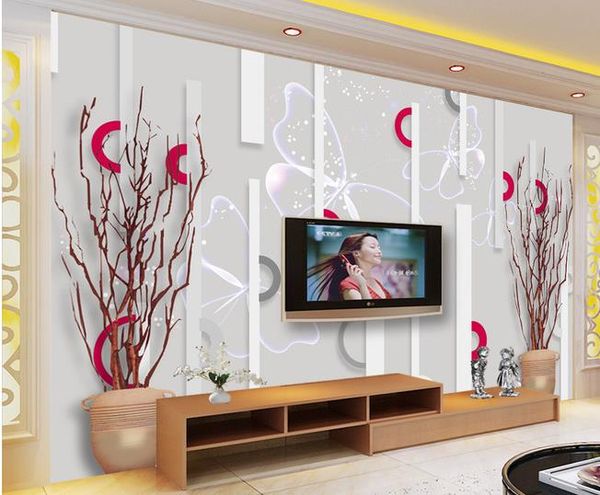 

мода творческой 3d стерео тв фон стены современные обои для гостиной