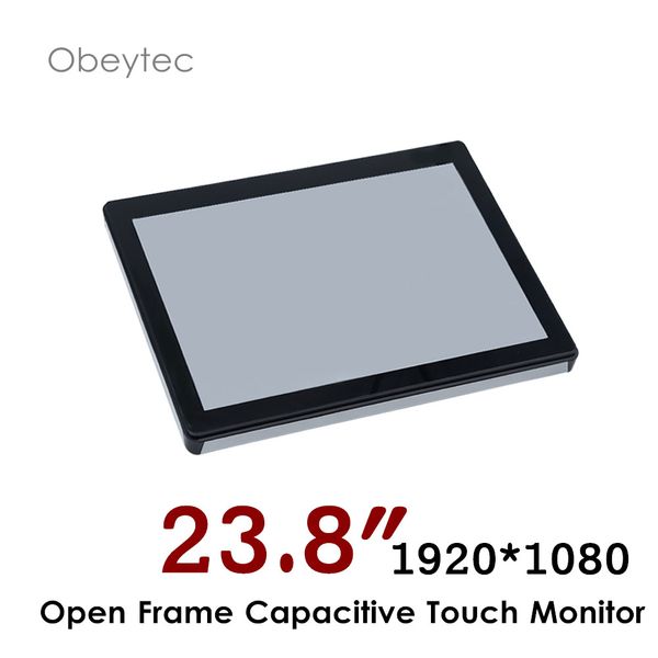 

23.8 inch open frame capacitive touch monitor, fhd monitor 1920*1080, 250cd/m2, 10 touches ob-opm238