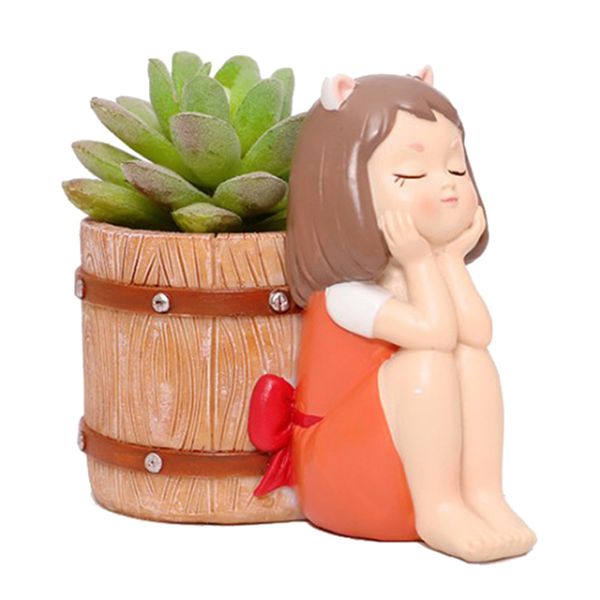 

cute flowerpot resin succulent planter cactus pot garden home decor ornament