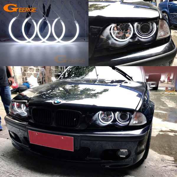 

for e46 coupe convertible pre-facelift 1999-2003 excellent ccfl angel eyes kit ultra bright illumination halo rings