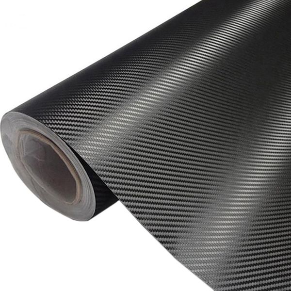 

new 30cmx127cm 3d carbon fiber vinyl car wrap sheet roll film car stickers and decals motorcycle car styling accessories automobiles