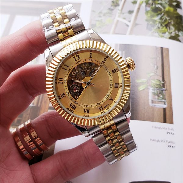 

2019 new style 40mm Automatic Mechanical Glide Smooth Mens Watch Alloy Strap Wristwatches Male Clocks Reloj