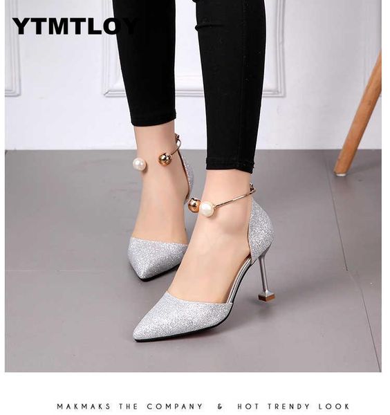 

2019 summer women shoes pointed toe pumps dress shoes high heels boat wedding tenis feminino side with #898, Black;white