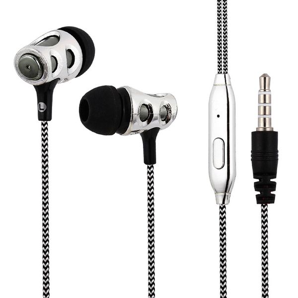 

arrival earphone universal 3.5mm in ear earphones braided headphone with mic earbuds for samsung iphone htc huawei