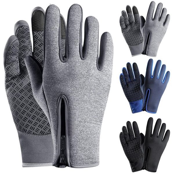 

2019 non-slip warm gloves men and women waterproof fleece skiproof windproof outdoor winter gloves riding touch screen