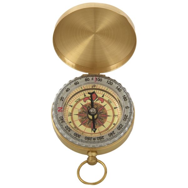 

classic brass pocket watch style camping compass
