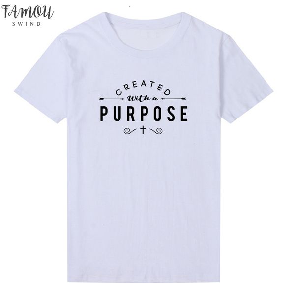 

created with flutter sleeve a purpose cross t shirts cotton women christian faith tee shirt femme tumblr grunge short sleeve drop, White