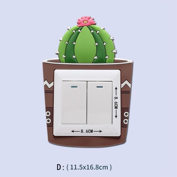 

cute cartoon luminous home protective switch cover square shape switch wall light socket stickers home decoration new other household cleani