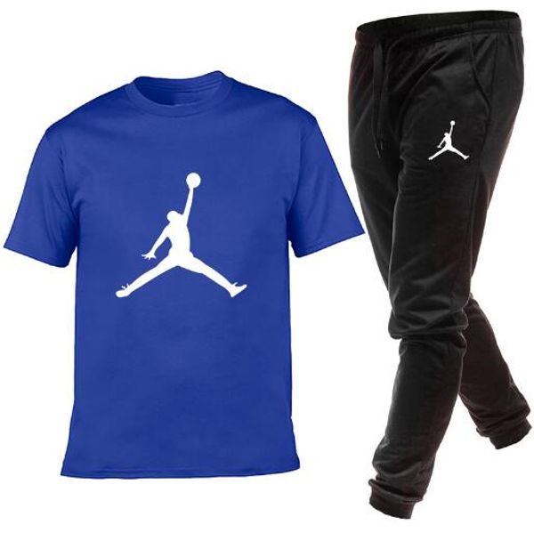 

new women men round collar t-shirts casual sports tracksuits trousers short sleeves with long pants suit fsc11064