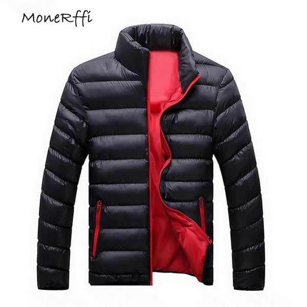 

monerffi plus size 4xl winter jacket for men stand collar parka for boys solid thick coat warm outwear chaqueta imvierno hombre, Tan;black
