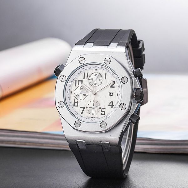 

fashion luxury sports outdoor silicone mens watch military watches rubber strap quartz wristwatches clock gifts reloj hombre, Slivery;brown