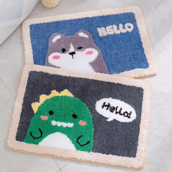 

cartoon household bathroom carpet mats bathroom toilet door mat shower room front flocking-slip mat