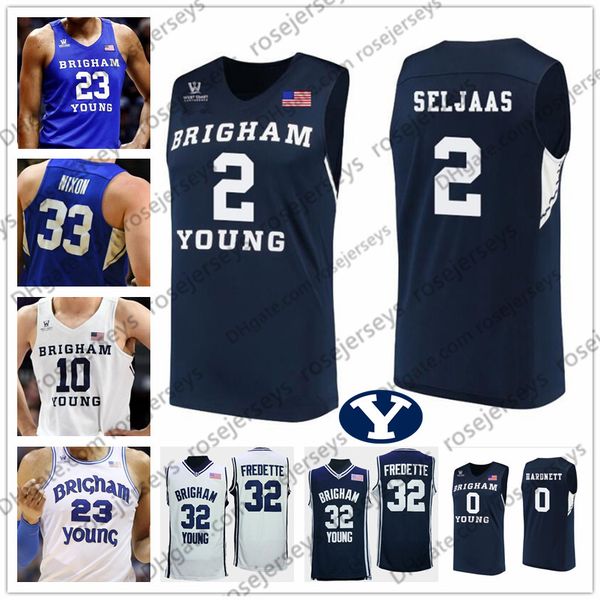 

ncaa byu cougars 2020 basketball 23 yoeli childs 32 matt haarms 33 dalton nixon men youth kid black white navy blue jersey s-4xl