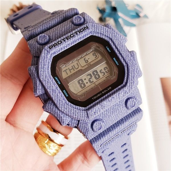 

luxury ga gxw56 outdoor sports electronic men's watch 53mm waterproof and shockproof led world time, Slivery;brown