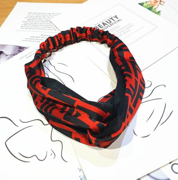 

2020 new fashion elastic hairband women headband for women fashion turban letter hair retro hair accessories h1, Silver