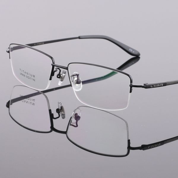 

pure titanium ultra light glasses frame myopia half men's, Silver