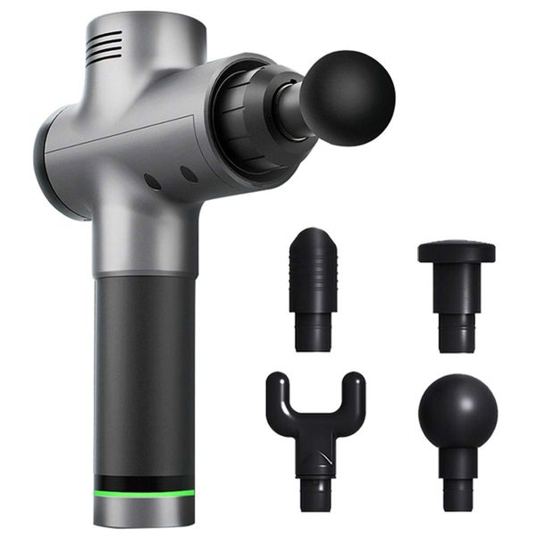 

muscle massage gun sport therapy massager body relaxation pain relief slimming shaping massager 4 heads with bag