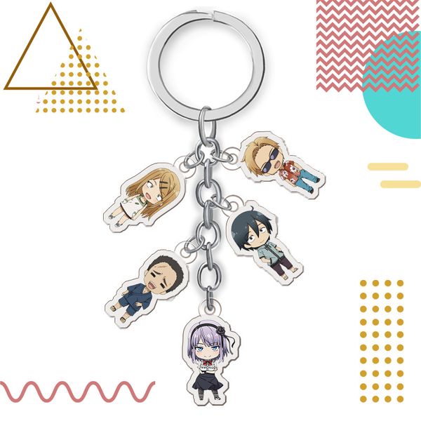 

trendy anime dagashi kashi anime acrylic keychain ru shidare, saya endou, Silver