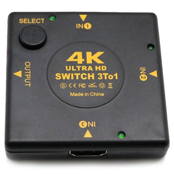 

4k hdmi switch box selector 3 in 1 out kvm audio extractor hub splitter switcher