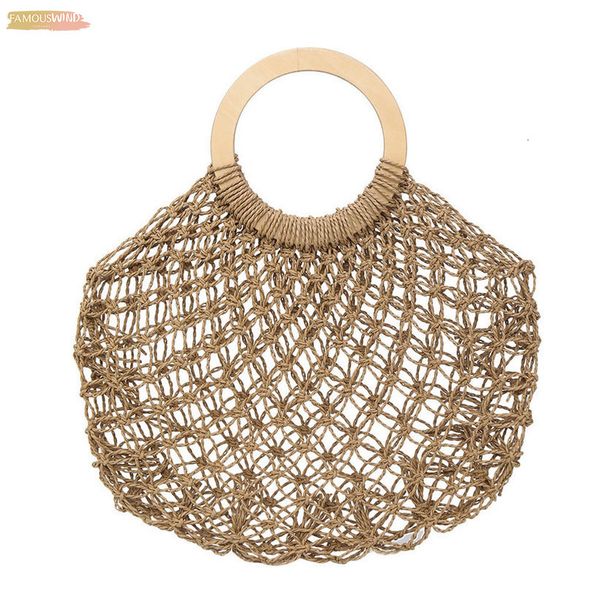 

2020 womens fashion straw woven bag hollow out handbag wild hollow summer beach bag woven handbag women bolsa feminina **1